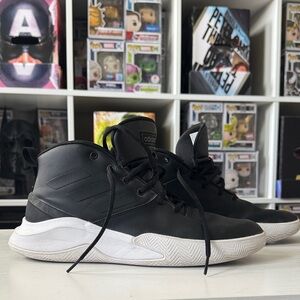 Men’s Adidas Black High-Top Adiwear Basketball shoes